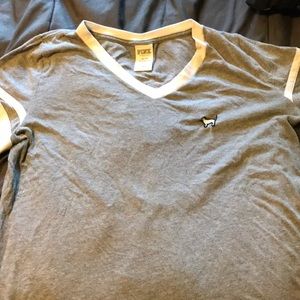 Pink Victoria Secret Gray Top